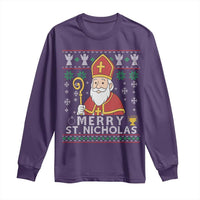 Saint Nicholas Santa Claus Christmas Long Sleeve Shirt - Wonder Print Shop