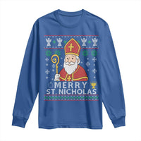 Saint Nicholas Santa Claus Christmas Long Sleeve Shirt - Wonder Print Shop