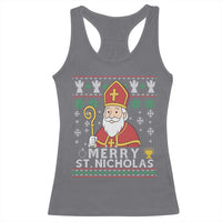 Saint Nicholas Santa Claus Christmas Racerback Tank Top - Wonder Print Shop