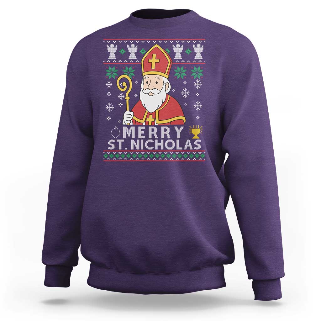 Saint Nicholas Santa Claus Christmas Sweatshirt - Wonder Print Shop