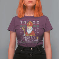 Saint Nicholas Santa Claus Christmas T Shirt For Women - Wonder Print Shop