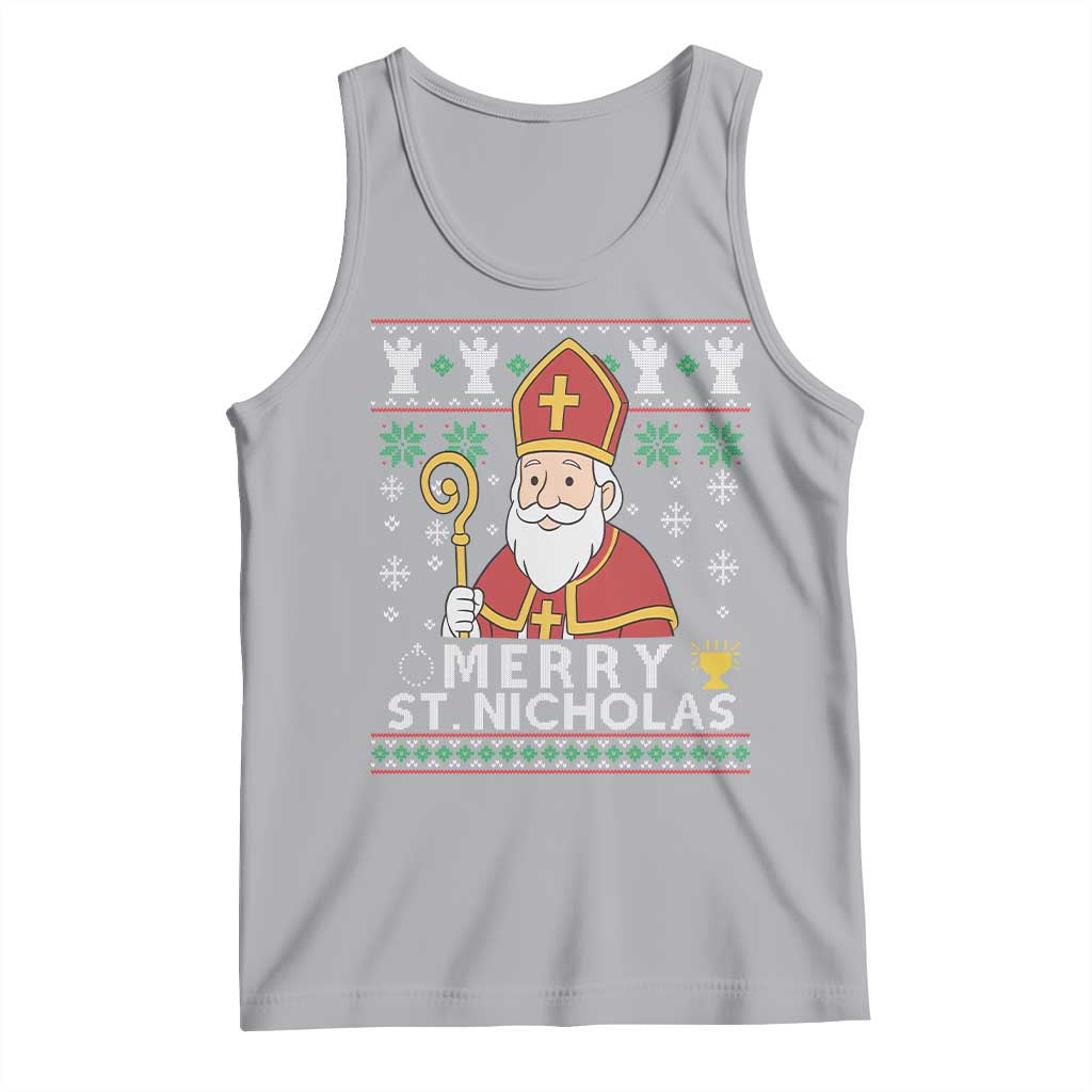 Saint Nicholas Santa Claus Christmas Tank Top - Wonder Print Shop
