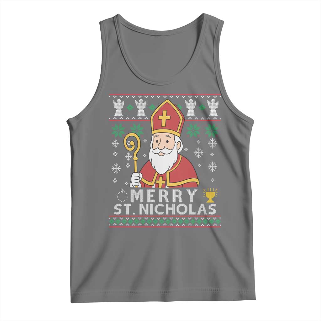Saint Nicholas Santa Claus Christmas Tank Top - Wonder Print Shop
