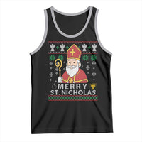 Saint Nicholas Santa Claus Christmas Tank Top - Wonder Print Shop