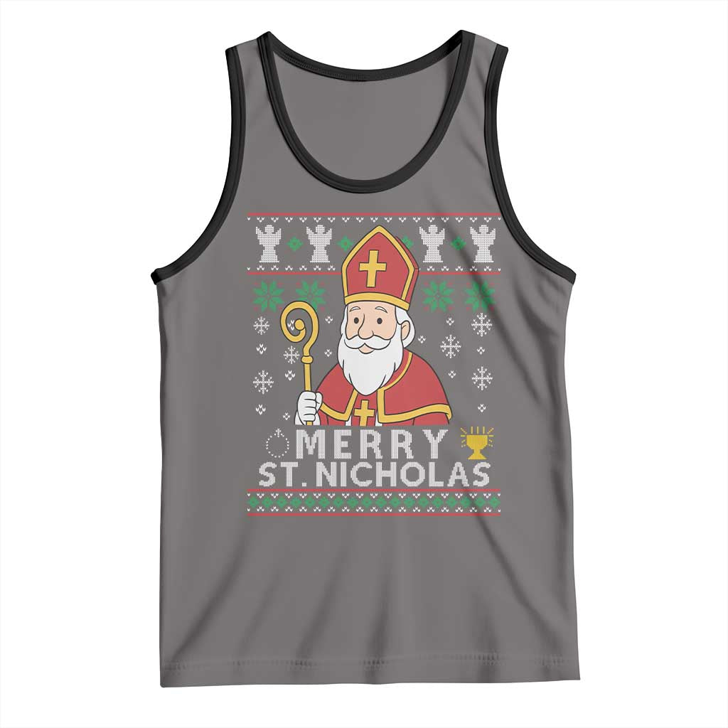 Saint Nicholas Santa Claus Christmas Tank Top - Wonder Print Shop