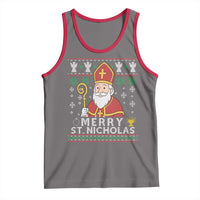 Saint Nicholas Santa Claus Christmas Tank Top - Wonder Print Shop
