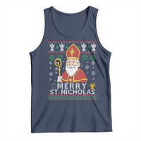 Saint Nicholas Santa Claus Christmas Tank Top - Wonder Print Shop