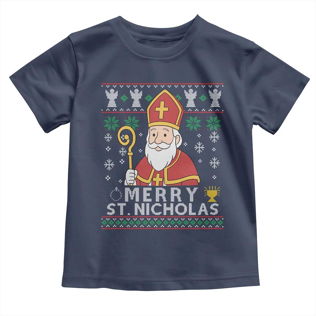 Saint Nicholas Santa Claus Christmas Toddler T Shirt - Wonder Print Shop