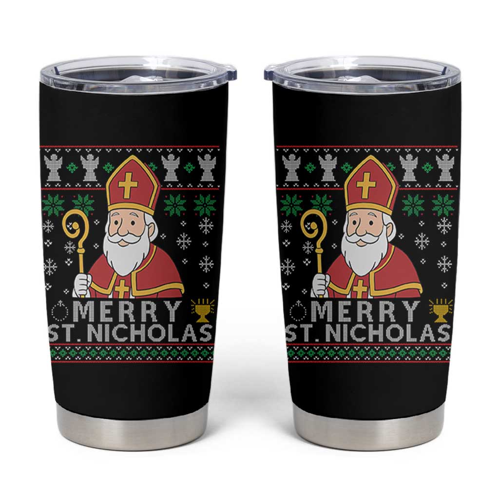 Saint Nicholas Santa Claus Christmas Tumbler Cup - Wonder Print Shop