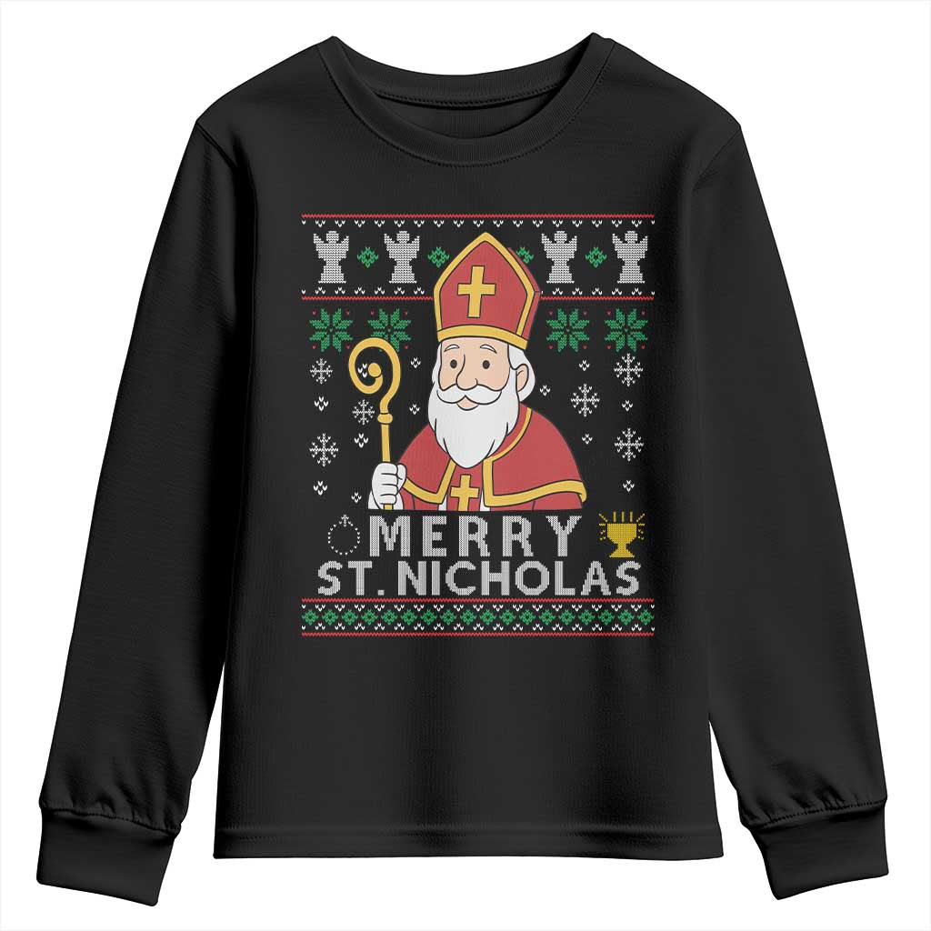 Saint Nicholas Santa Claus Christmas Youth Sweatshirt - Wonder Print Shop