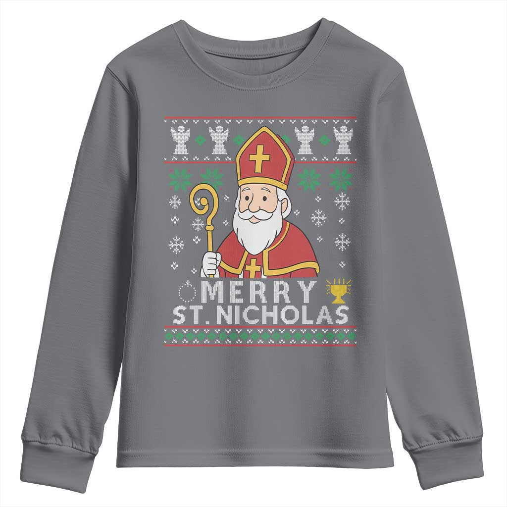 Saint Nicholas Santa Claus Christmas Youth Sweatshirt - Wonder Print Shop