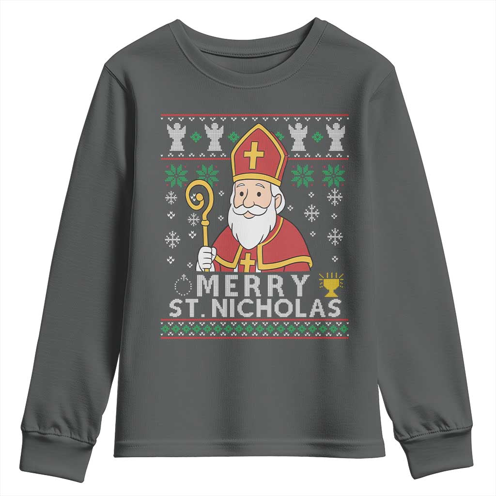 Saint Nicholas Santa Claus Christmas Youth Sweatshirt - Wonder Print Shop