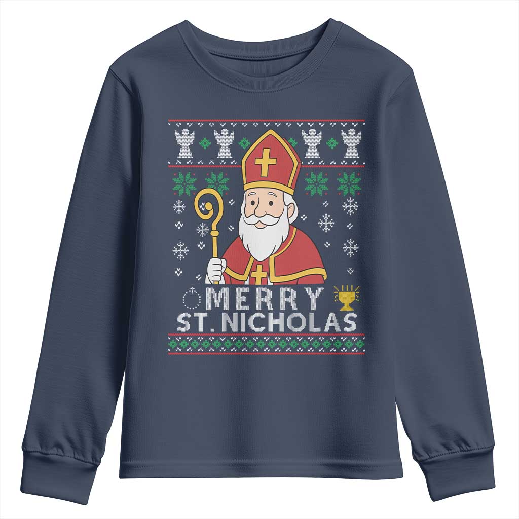 Saint Nicholas Santa Claus Christmas Youth Sweatshirt - Wonder Print Shop