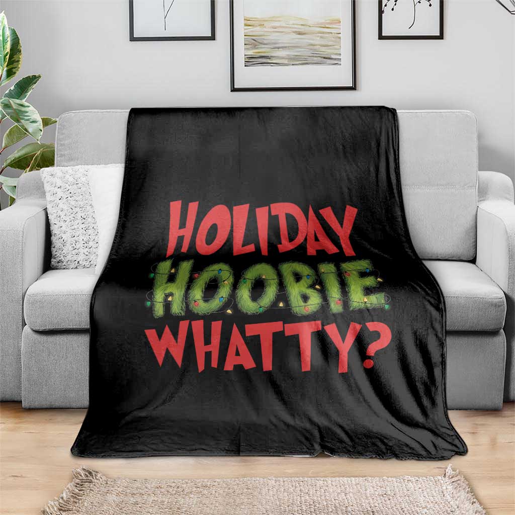 Holiday Hoobie Whatty Throw Blanket Funny Christmas Movie Holiday - Wonder Print Shop