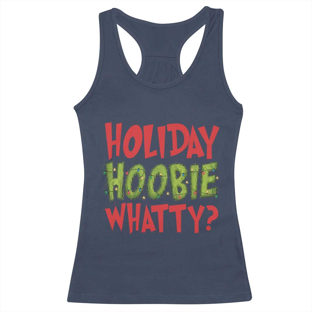 Holiday Hoobie Whatty Racerback Tank Top Funny Christmas Movie Holiday - Wonder Print Shop