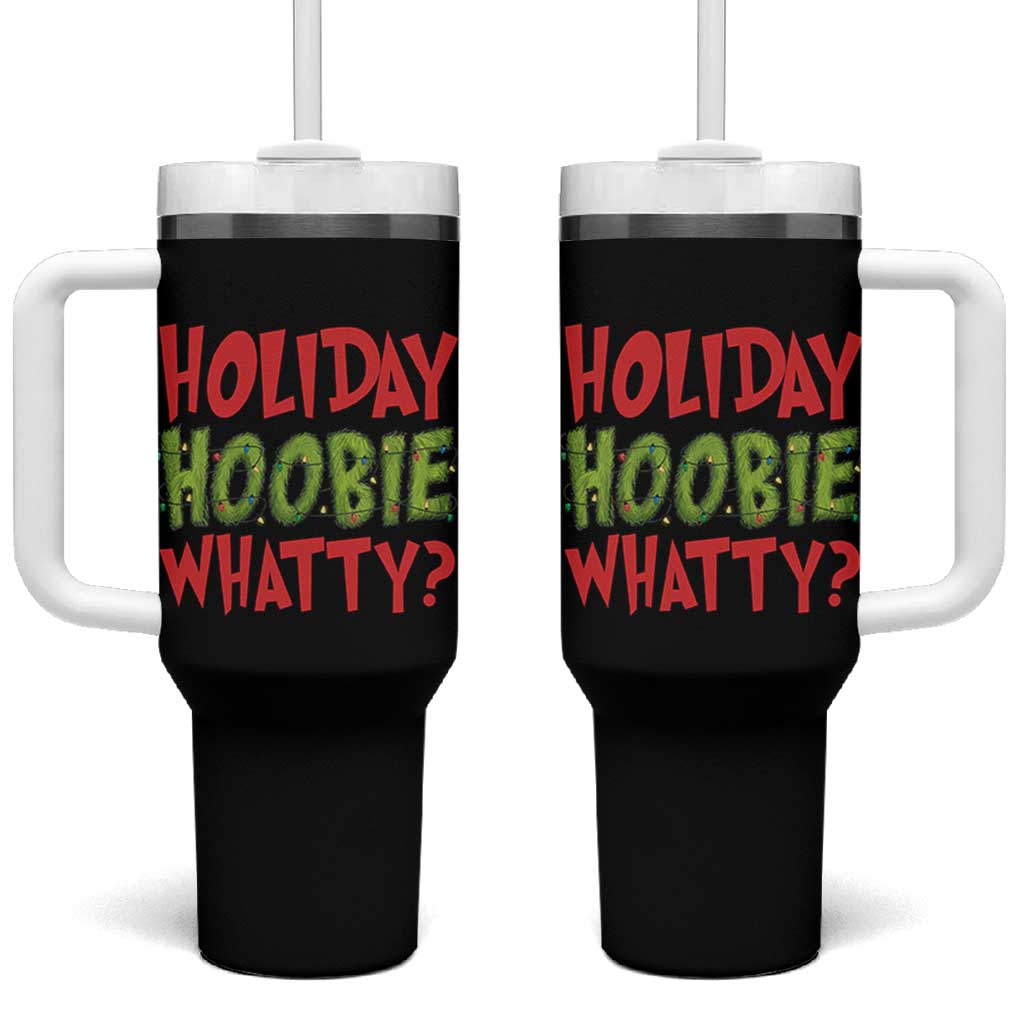 Holiday Hoobie Whatty Tumbler With Handle Funny Christmas Movie Holiday - Wonder Print Shop
