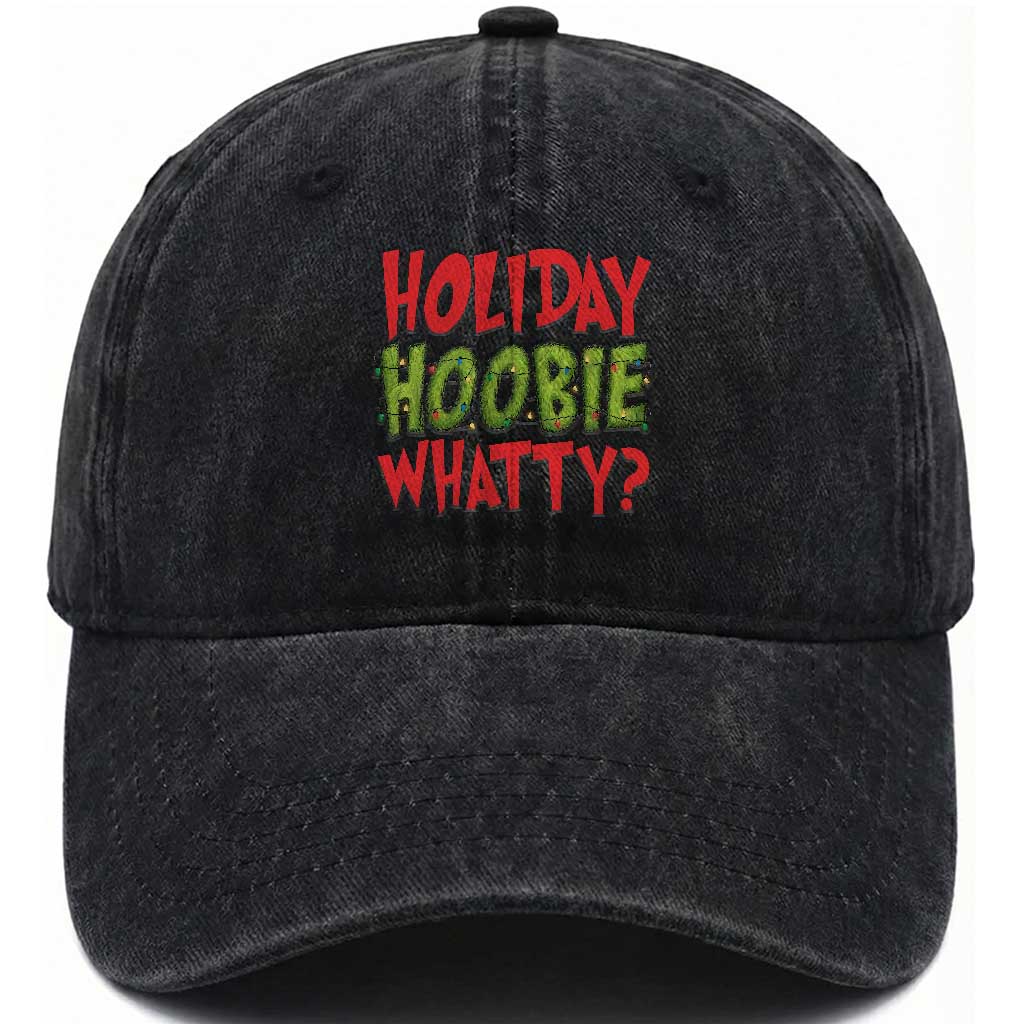 Holiday Hoobie Whatty Washed Cotton Baseball Cap Funny Christmas Movie Holiday