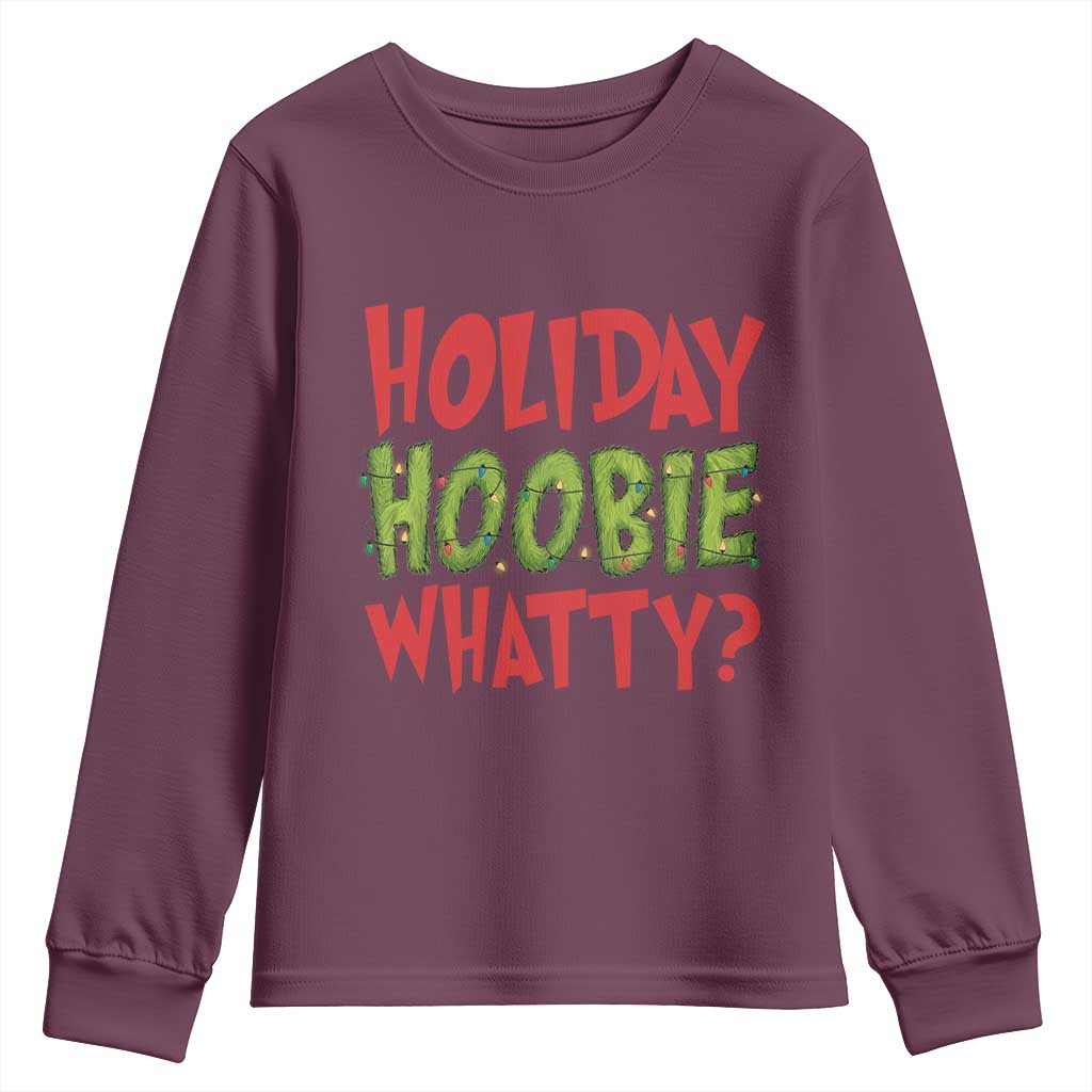 Holiday Hoobie Whatty Youth Sweatshirt Funny Christmas Movie Holiday - Wonder Print Shop