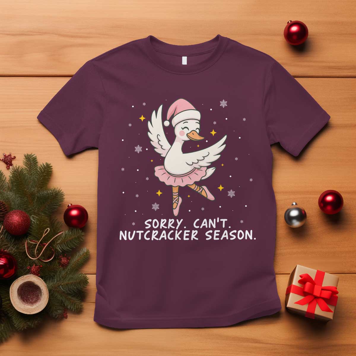 Nutcracker Goose Ballet Christmas T Shirt - Wonder Print Shop