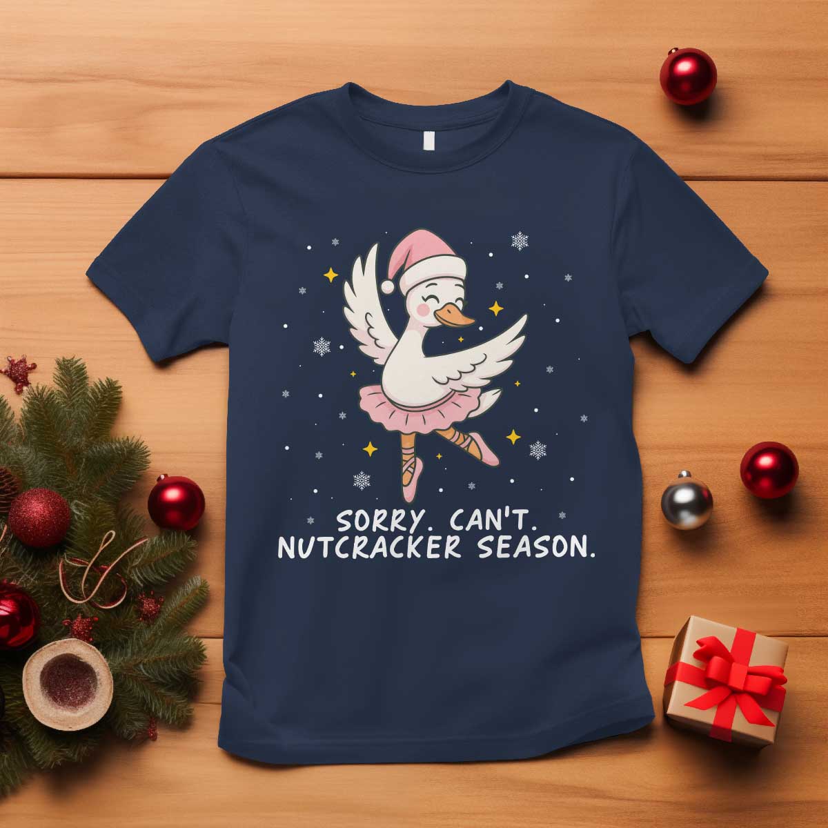 Nutcracker Goose Ballet Christmas T Shirt - Wonder Print Shop
