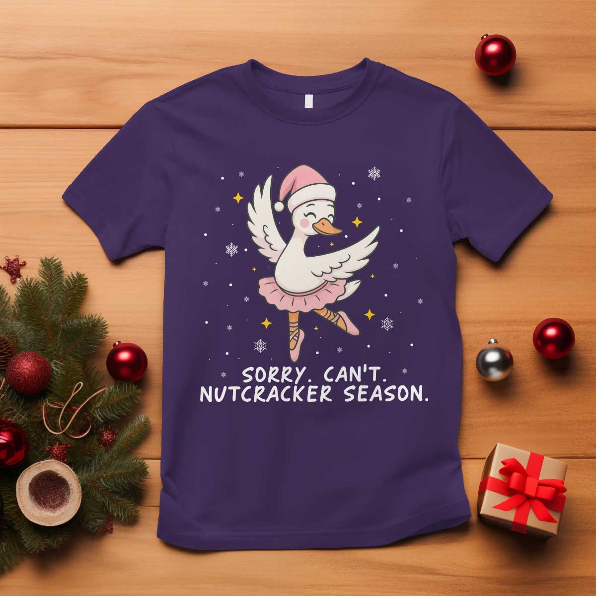 Nutcracker Goose Ballet Christmas T Shirt - Wonder Print Shop