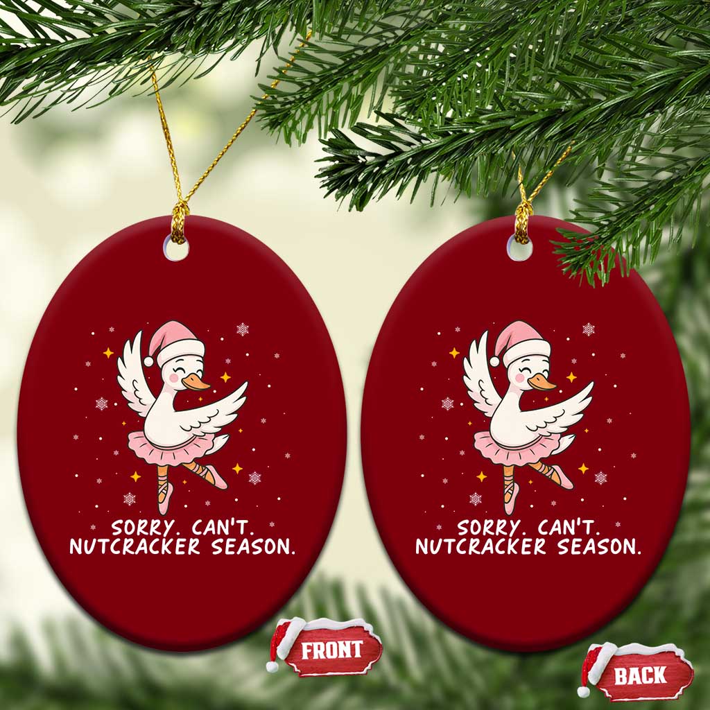 Nutcracker Goose Ballet Christmas Ceramic Ornament - Wonder Print Shop