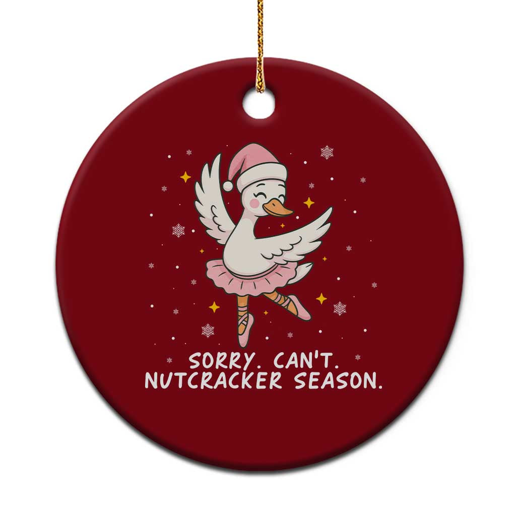 Nutcracker Goose Ballet Christmas Ceramic Ornament - Wonder Print Shop