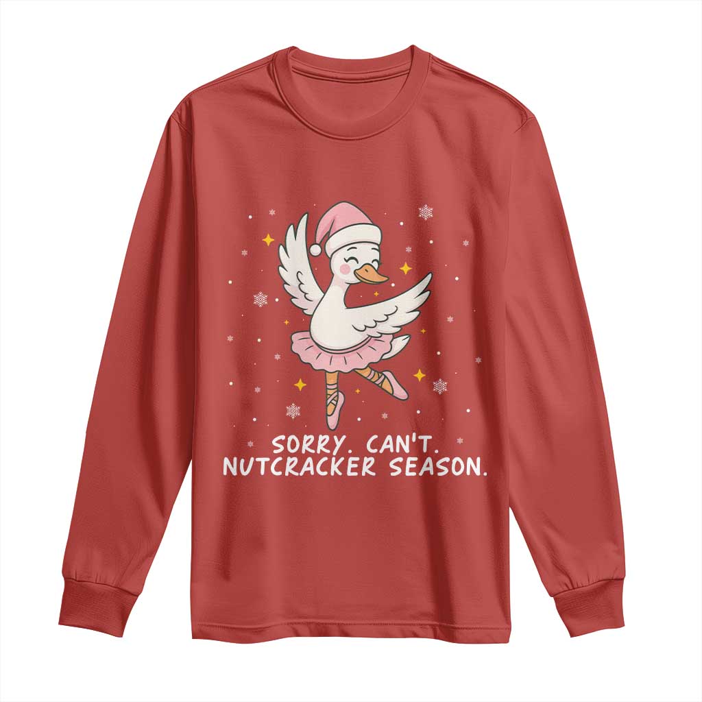 Nutcracker Goose Ballet Christmas Long Sleeve Shirt - Wonder Print Shop