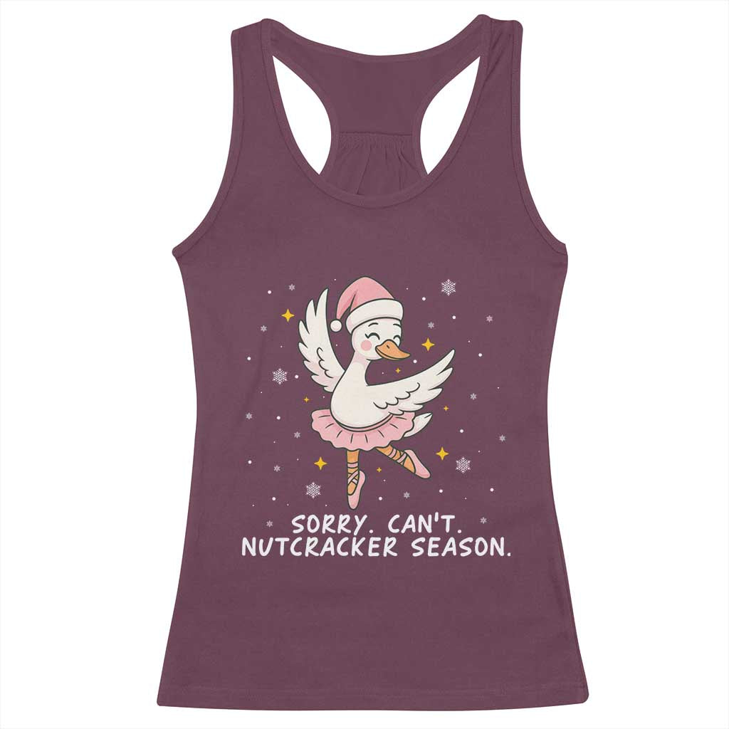 Nutcracker Goose Ballet Christmas Racerback Tank Top - Wonder Print Shop