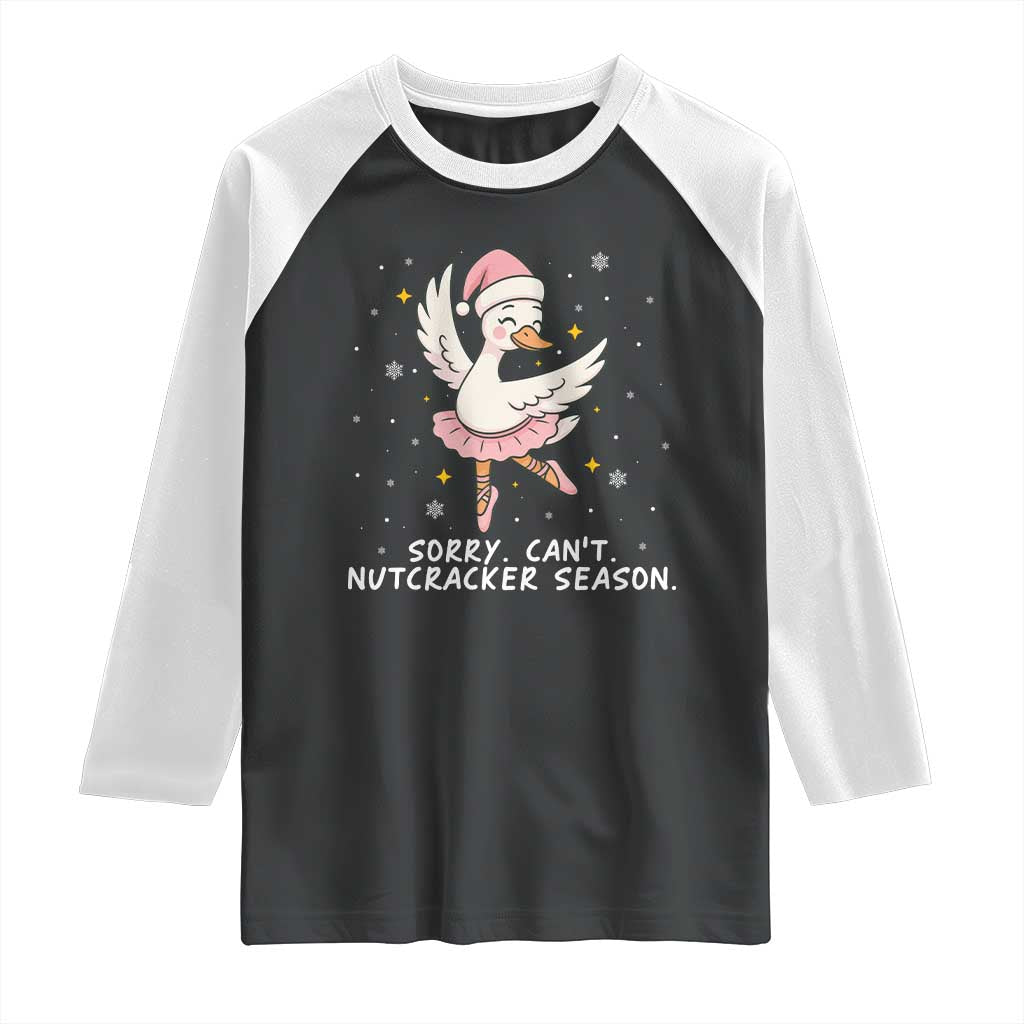 Nutcracker Goose Ballet Christmas Raglan Shirt - Wonder Print Shop