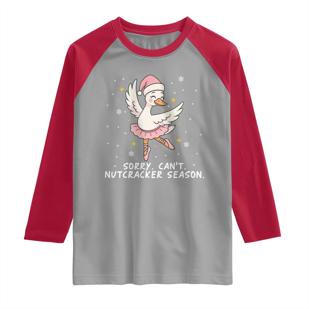 Nutcracker Goose Ballet Christmas Raglan Shirt - Wonder Print Shop