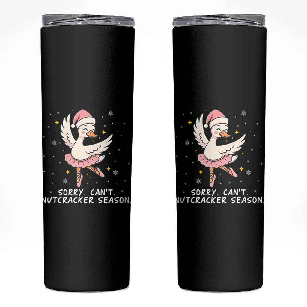 Nutcracker Goose Ballet Christmas Skinny Tumbler - undefined