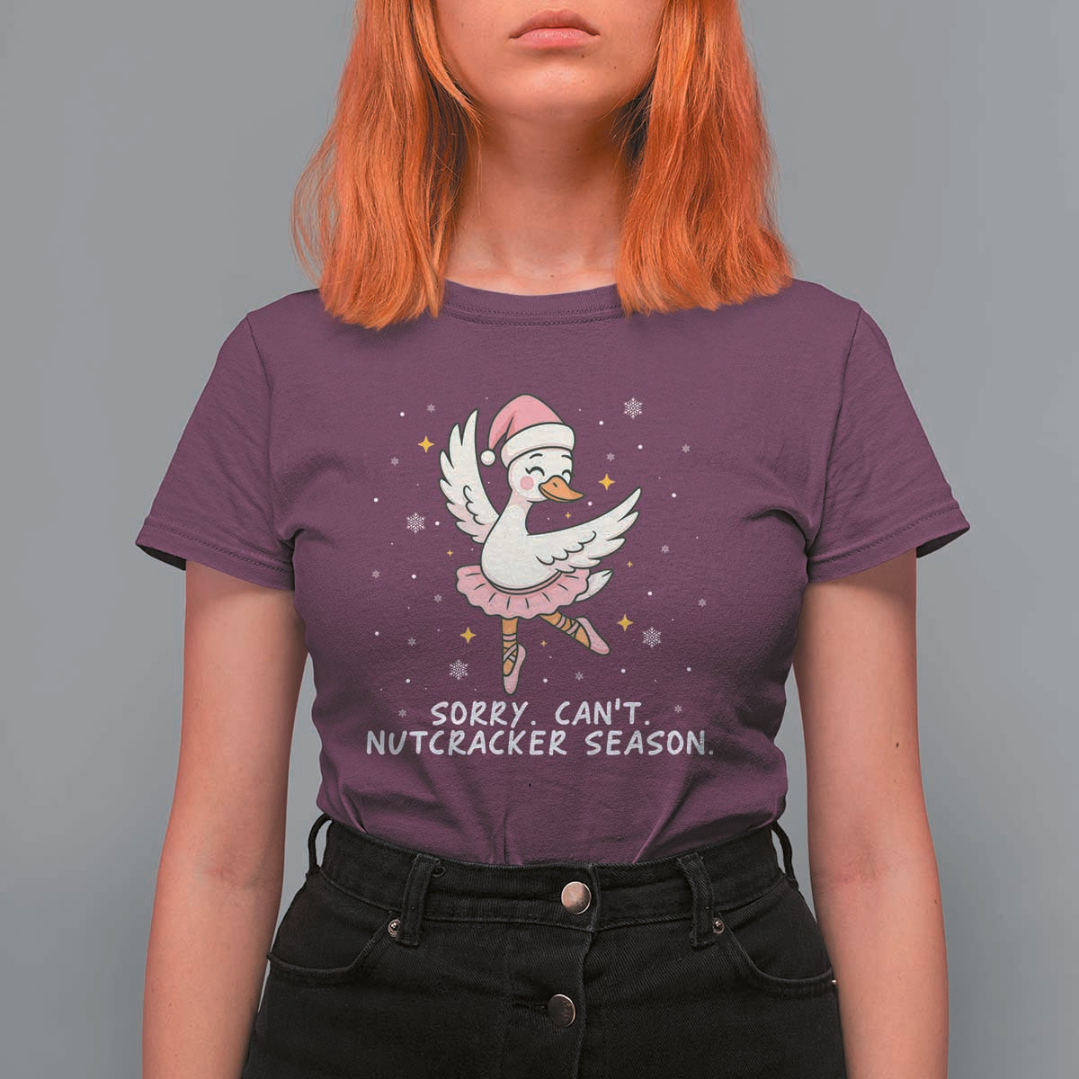 Nutcracker Goose Ballet Christmas T Shirt For Women - Wonder Print Shop