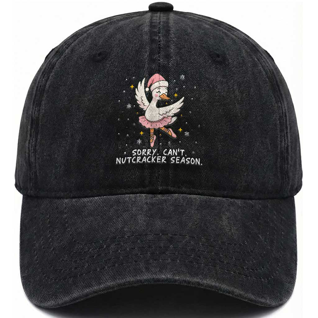 Nutcracker Goose Ballet Christmas Washed Cotton Baseball Cap