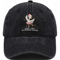 Nutcracker Goose Ballet Christmas Washed Cotton Baseball Cap