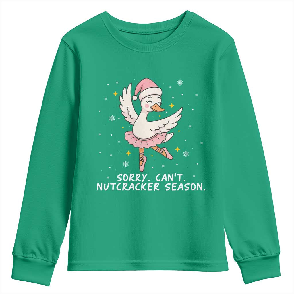 Nutcracker Goose Ballet Christmas Youth Sweatshirt - Wonder Print Shop