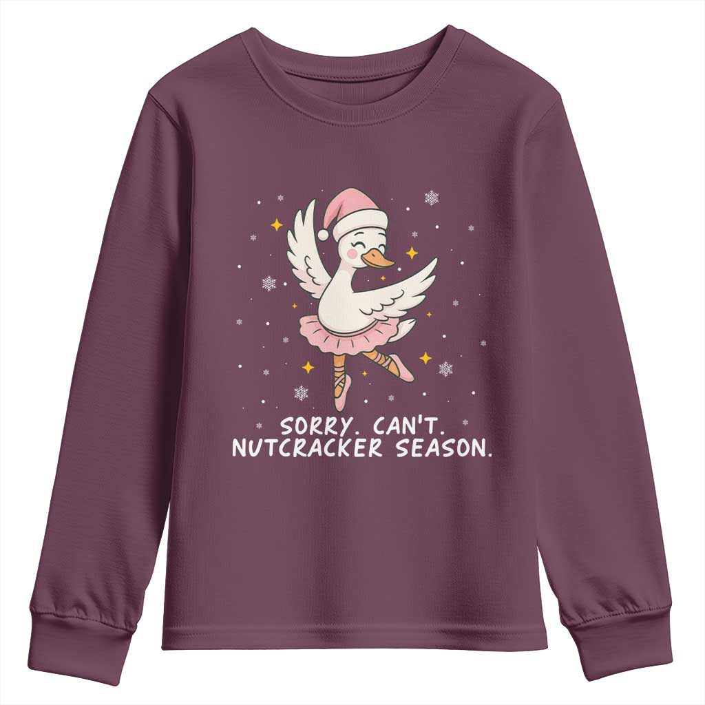 Nutcracker Goose Ballet Christmas Youth Sweatshirt - Wonder Print Shop
