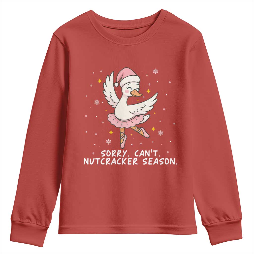 Nutcracker Goose Ballet Christmas Youth Sweatshirt - Wonder Print Shop