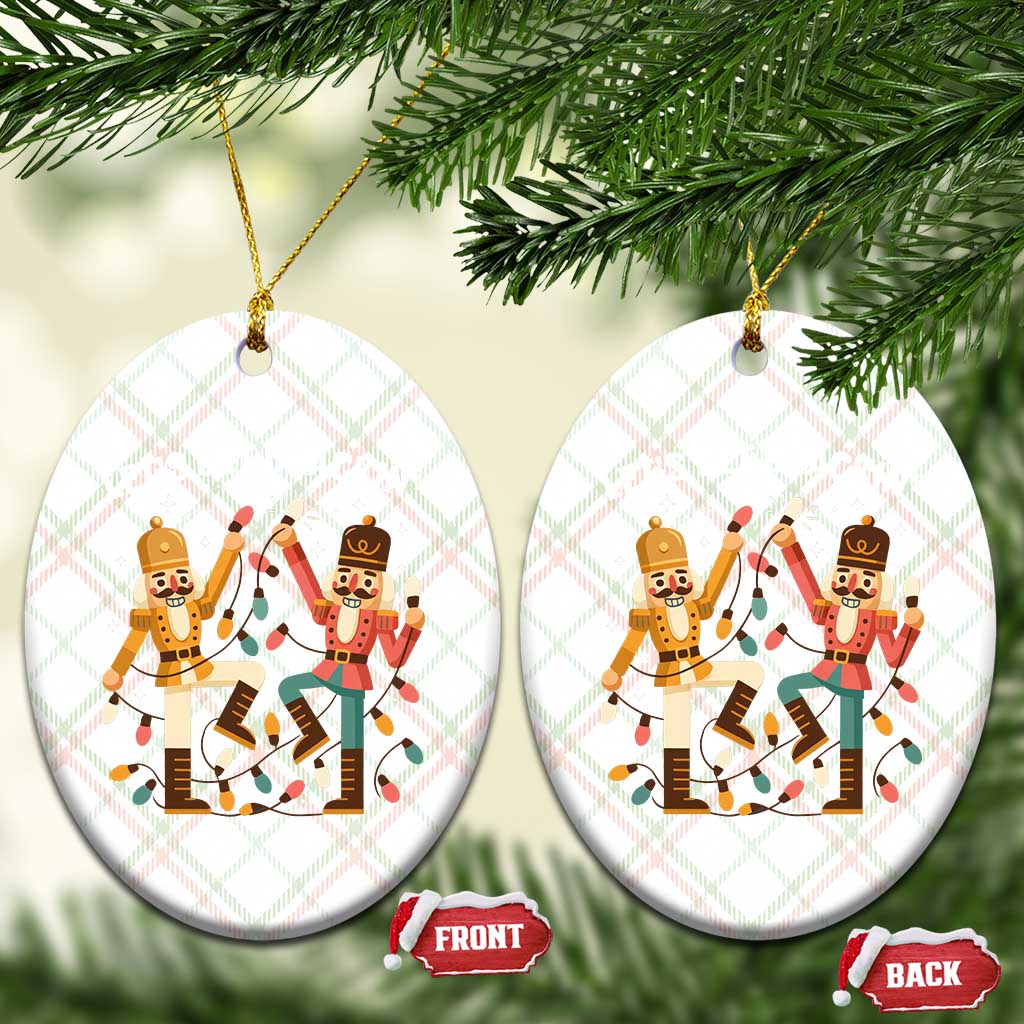 Funny Nutcracker Christmas Ceramic Ornament Let Us Get Crackin - Wonder Print Shop