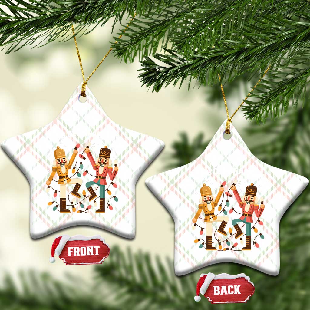 Funny Nutcracker Christmas Ceramic Ornament Let Us Get Crackin - Wonder Print Shop