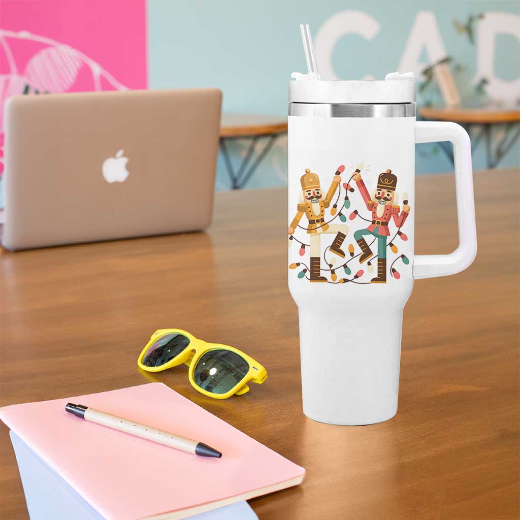 Funny Nutcracker Christmas Tumbler With Handle Let Us Get Crackin - Wonder Print Shop