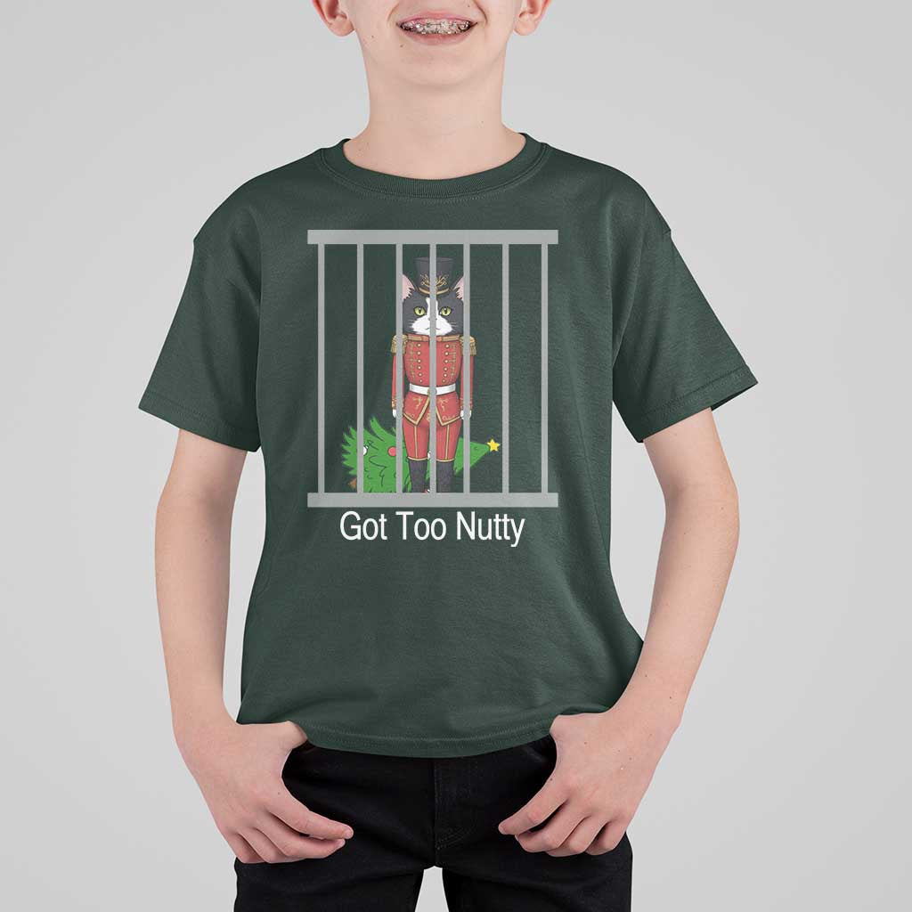 Funny Cat Nutcracker Christmas T Shirt For Kid Got Too Nutty - Wonder Print Shop