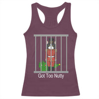 Funny Cat Nutcracker Christmas Racerback Tank Top Got Too Nutty - Wonder Print Shop