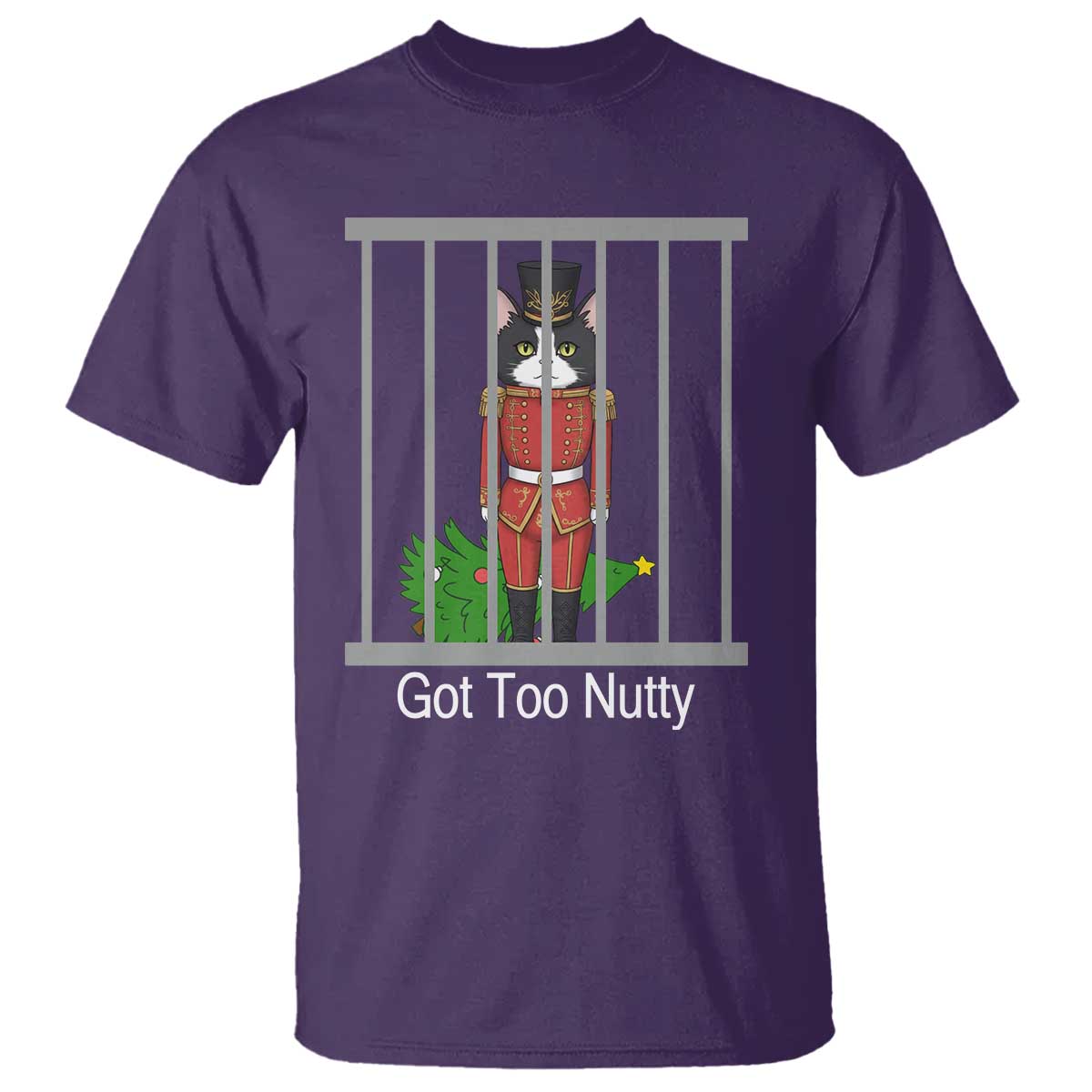 Funny Cat Nutcracker Christmas T Shirt Got Too Nutty - Wonder Print Shop