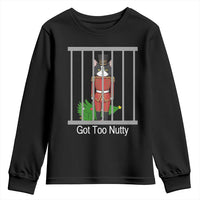 Funny Cat Nutcracker Christmas Youth Sweatshirt Got Too Nutty - Wonder Print Shop