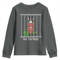 Funny Cat Nutcracker Christmas Youth Sweatshirt Got Too Nutty - Wonder Print Shop
