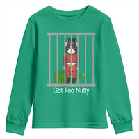 Funny Cat Nutcracker Christmas Youth Sweatshirt Got Too Nutty - Wonder Print Shop