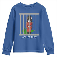 Funny Cat Nutcracker Christmas Youth Sweatshirt Got Too Nutty - Wonder Print Shop