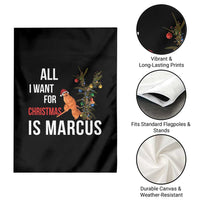 Marcus The Worm Robert Christmas Meme Garden Flag All I Want For Xmas Is Marcus - Wonder Print Shop