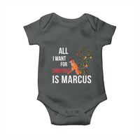 Marcus The Worm Robert Christmas Meme Baby Onesie All I Want For Xmas Is Marcus - Wonder Print Shop